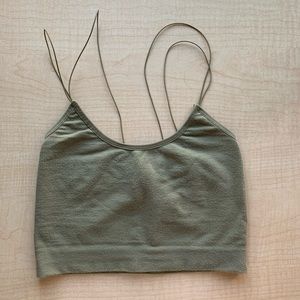 Olive green urban outfitters strappy tank